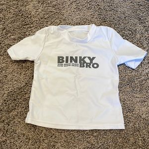 Binky bro white rash guard